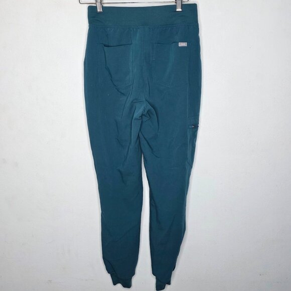 Figs Zamora Jogger Scrub Pants Teal Blue Women's Small S - Picture 2 of 4